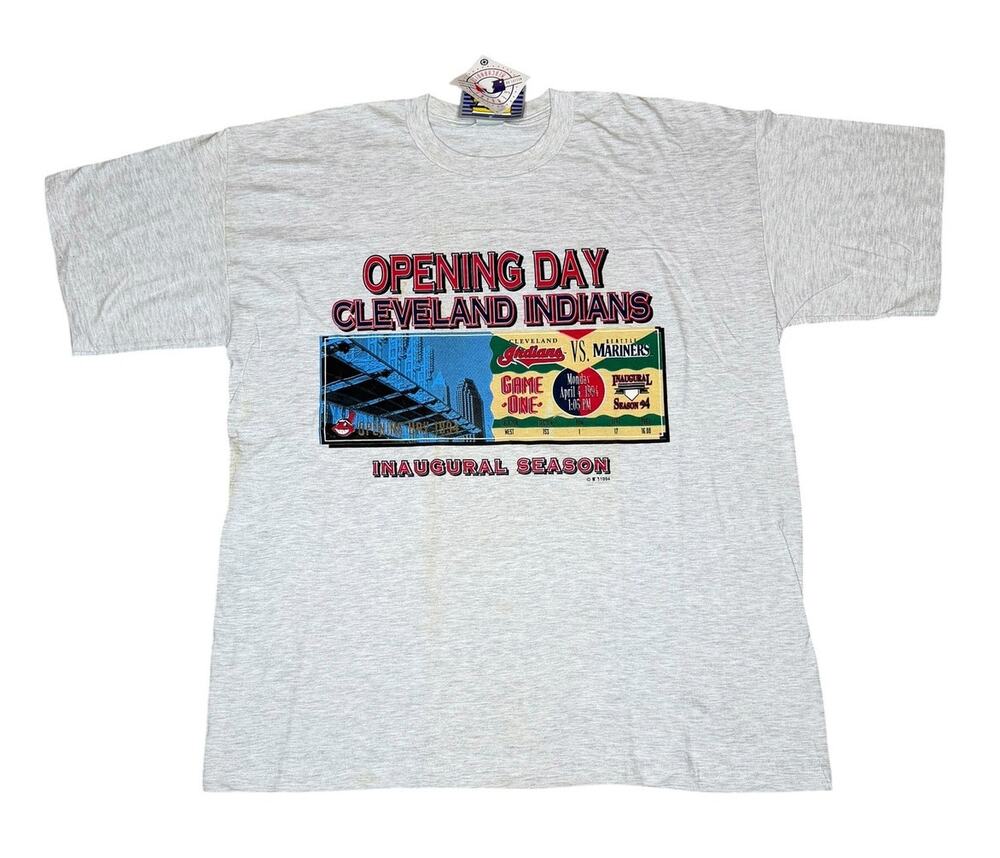 Vintage 90s Cleveland Indians Inaugural Season MLB T-Shirt